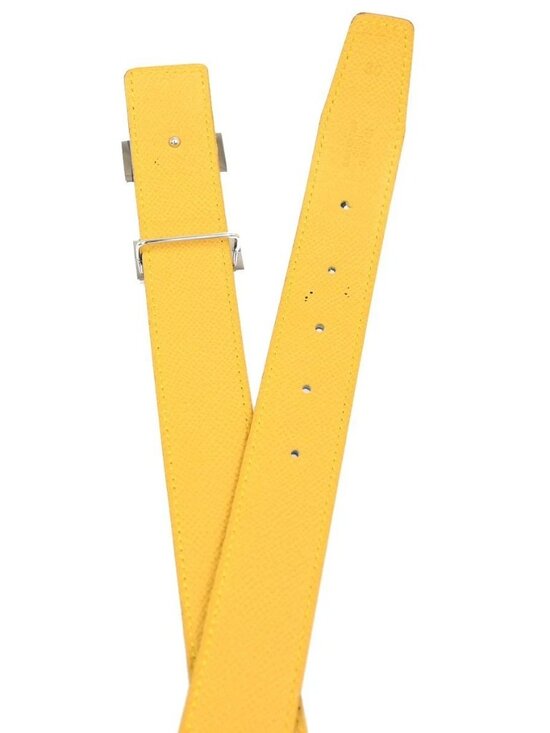HERMES H Logo Constance Reversible Buckle Belt Leather #80 SHW Blue YW 82KC662 main image 4